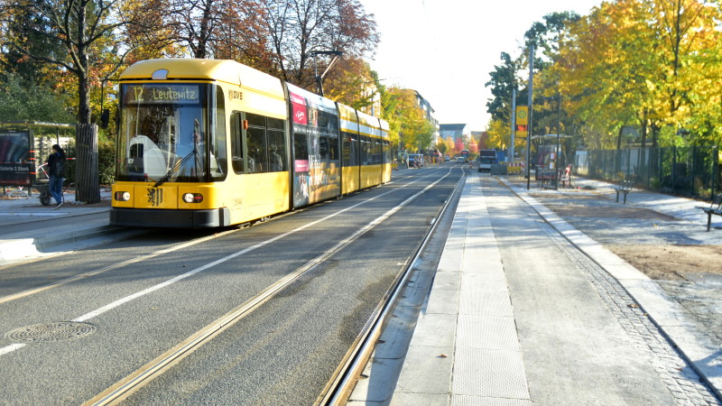 Straßenbahnlinien 6 und 12 kehren einseitig auf die Blasewitzer Straße zurück ©MeiDresden.de (Symbolbild)